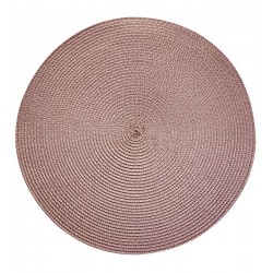 Lugar Americano 38cm Redondo De Poliester Fresno Aspiral  Taupe